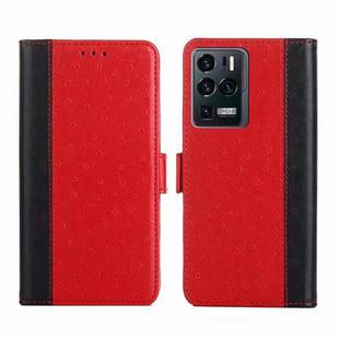 For ZTE Axon 30 Ultra 5G Ostrich Texture Flip Leather Phone Case(Red)