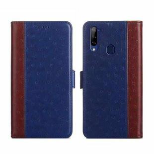 For ZTE Libero 5G Ostrich Texture Flip Leather Phone Case(Blue)