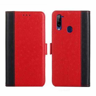 For ZTE Libero 5G Ostrich Texture Flip Leather Phone Case(Red)