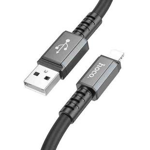 hoco X85 2.4A USB to 8 Pin Strength Charging Data Cable，Length：1m(Black)