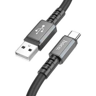 hoco X85 3A USB to USB-C / Type-C Strength Charging Data Cable，Length：1m(Black)