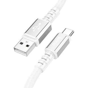 hoco X85 3A USB to USB-C / Type-C Strength Charging Data Cable，Length：1m(White)