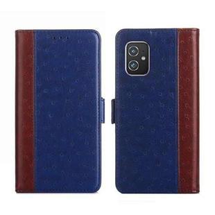 For Asus Zenfone 8 ZS590KS Ostrich Texture Flip Leather Phone Case(Blue)