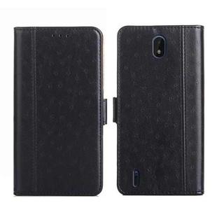 For Nokia C01 Plus / C1 2nd Editon Ostrich Texture Flip Leather Phone Case(Black)