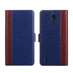 For Nokia C01 Plus / C1 2nd Editon Ostrich Texture Flip Leather Phone Case(Blue)