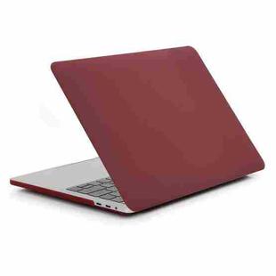 Laptop Matte Style Protective Case For MacBook Pro 13.3 inch A2338 2022(Wine Red)