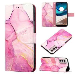 For Motorola Moto G42 PT003 Marble Pattern Flip Leather Phone Case(LS001)