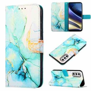 For Motorola Moto G52j 5G PT003 Marble Pattern Flip Leather Phone Case(LS003)