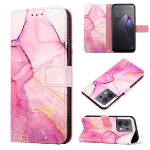For OPPO Reno8 PT003 Marble Pattern Flip Leather Phone Case(LS001)