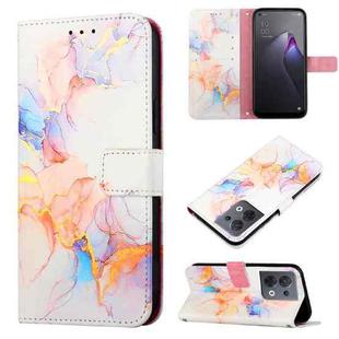 For OPPO Reno8 PT003 Marble Pattern Flip Leather Phone Case(LS004)
