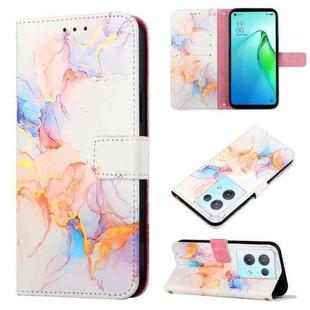 For OPPO Reno8 Pro PT003 Marble Pattern Flip Leather Phone Case(LS004)