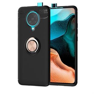 For Xiaomi Redmi K30 Pro Lenuo Shockproof TPU Protective Case with Invisible Holder(Black + Rose Gold)