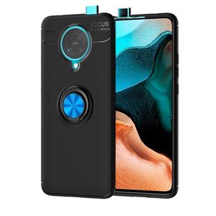 For Xiaomi Redmi K30 Pro Lenuo Shockproof TPU Protective Case with Invisible Holder(Black + Blue)