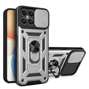 For Honor X8 Sliding Camera Design TPU + PC Phone Case(Silver)