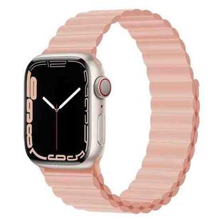 Silicone Magnet Watch Band For Apple Watch Ultra 49mm / Series 8&7 45mm / SE 2&6&SE&5&4 44mm / 3&2&1 42mm(Pink)