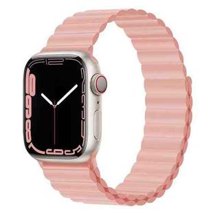 Silicone Magnet Watch Band For Apple Watch Ultra 49mm / Series 8&7 45mm / SE 2&6&SE&5&4 44mm / 3&2&1 42mm(Vintage Rose)