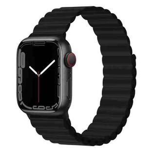 Silicone Magnet Watch Band For Apple Watch Ultra 49mm / Series 8&7 45mm / SE 2&6&SE&5&4 44mm / 3&2&1 42mm(Black)