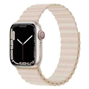 Silicone Magnet Watch Band For Apple Watch Ultra 49mm / Series 8&7 45mm / SE 2&6&SE&5&4 44mm / 3&2&1 42mm(Starlight)