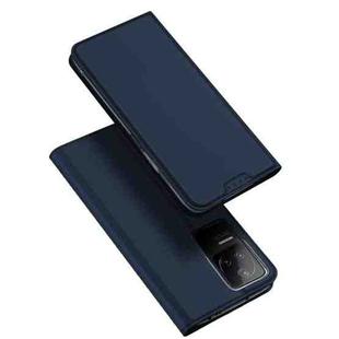For Xiaomi Poco F4 5G/Redmi K40S DUX DUCIS Skin Pro Series Flip Leather Phone Case(Blue)