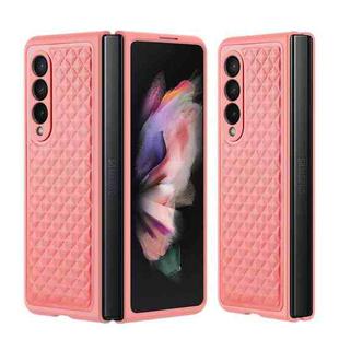 For Samsung Galaxy Z Fold3 5G DUX DUCIS Venice Series Shockproof Genuine Leather Phone Case(Pink)