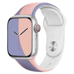 Painted Silicone Watch Band For Apple Watch Series 7 41mm / 6&SE&5&4 40mm / 3&2&1 38mm(Clove Pink)