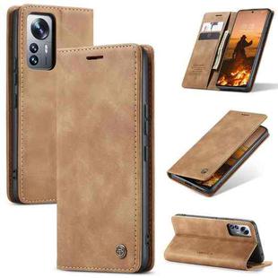 For Xiaomi 12 Lite CaseMe 013 Multifunctional Horizontal Flip Leather Phone Case(Brown)