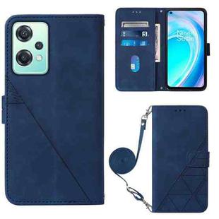 For OnePlus Nord CE 2 Lite 5G Crossbody 3D Embossed Flip Leather Phone Case(Blue)