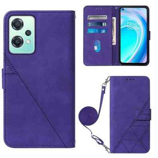For OnePlus Nord CE 2 Lite 5G Crossbody 3D Embossed Flip Leather Phone Case(Purple)