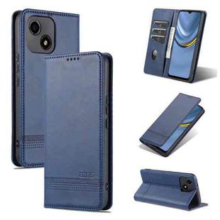 For Honor Play 30 AZNS Magnetic Calf Texture Flip Leather Phone Case(Dark Blue)