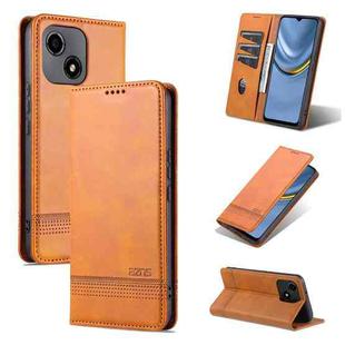 For Honor Play 30 AZNS Magnetic Calf Texture Flip Leather Phone Case(Light Brown)