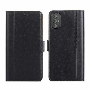 For Motorola Moto G Power 2022 Ostrich Texture Flip Leather Phone Case(Black)