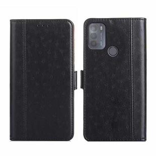 For Motorola Moto G50 Ostrich Texture Flip Leather Phone Case(Black)