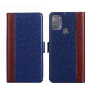 For Motorola Moto G50 Ostrich Texture Flip Leather Phone Case(Blue)