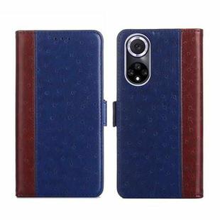 For Huawei nova 9 Ostrich Texture Flip Leather Phone Case(Blue)