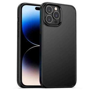 For iPhone 14 Pro Max Clear Acrylic + TPU Phone Case (Black)