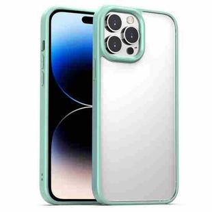For iPhone 14 Pro Clear Acrylic + TPU Phone Case(Green)