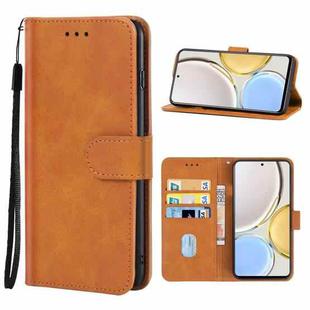 For Honor X9 5G Leather Phone Case(Brown)