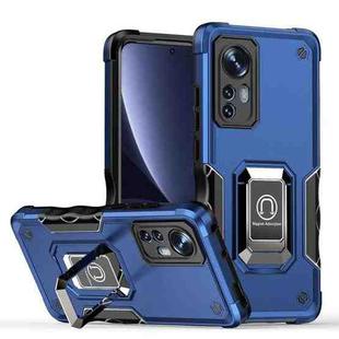 For Xiaomi 12 Pro/12S Pro Ring Holder Non-slip Armor Phone Case(Blue)