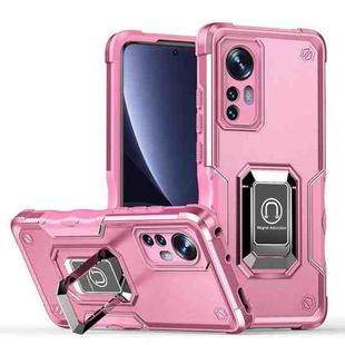 For Xiaomi 12 Pro/12S Pro Ring Holder Non-slip Armor Phone Case(Pink)