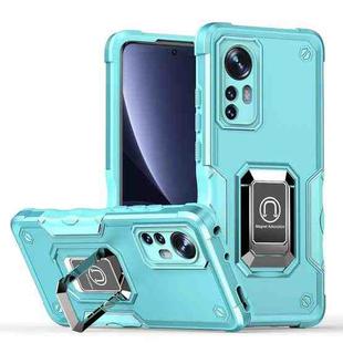 For Xiaomi 12 Pro/12S Pro Ring Holder Non-slip Armor Phone Case(Mint Green)