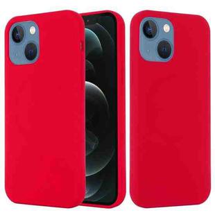 For iPhone 14 Plus Shockproof Silicone Magsafe Case (Red)