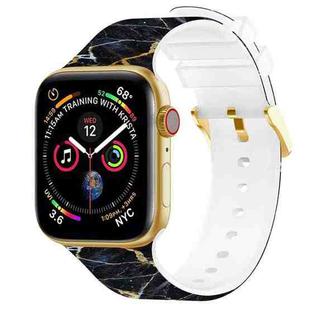 Square Buckle Color Printing Watch Band For Apple Watch Ultra 49mm / Series 8&7 45mm / SE 2&6&SE&5&4 44mm / 3&2&1 42mm(Marble 3)