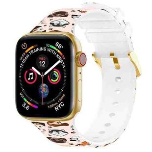 Square Buckle Color Printing Watch Band For Apple Watch Ultra 49mm / Series 8&7 45mm / SE 2&6&SE&5&4 44mm / 3&2&1 42mm(Animal 1)