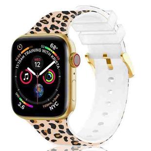 Square Buckle Color Printing Watch Band For Apple Watch Series 8&7 41mm / SE 2&6&SE&5&4 40mm / 3&2&1 38mm(Leopard 2)