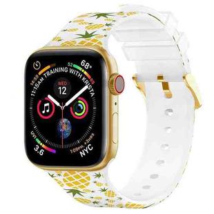 Square Buckle Color Printing Watch Band For Apple Watch Series 8&7 41mm / SE 2&6&SE&5&4 40mm / 3&2&1 38mm(Fruit 2)