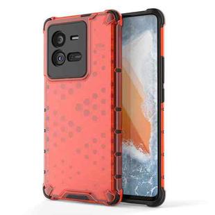 For vivo iQOO 10 Pro 5G Shockproof Honeycomb PC + TPU Protective Phone Case(Red)
