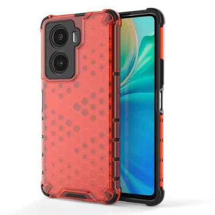 For vivo Y77 5G Shockproof Honeycomb PC + TPU Protective Phone Case(Red)
