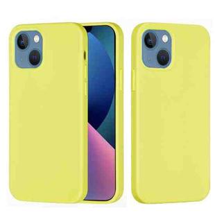 For iPhone 14 Solid Color Silicone Phone Case (Lemon Yellow)