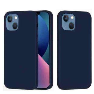 For iPhone 14 Solid Color Silicone Phone Case (Midnight Blue)