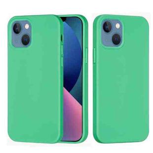 For iPhone 14 Plus Solid Color Silicone Phone Case (Green)